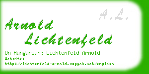 arnold lichtenfeld business card